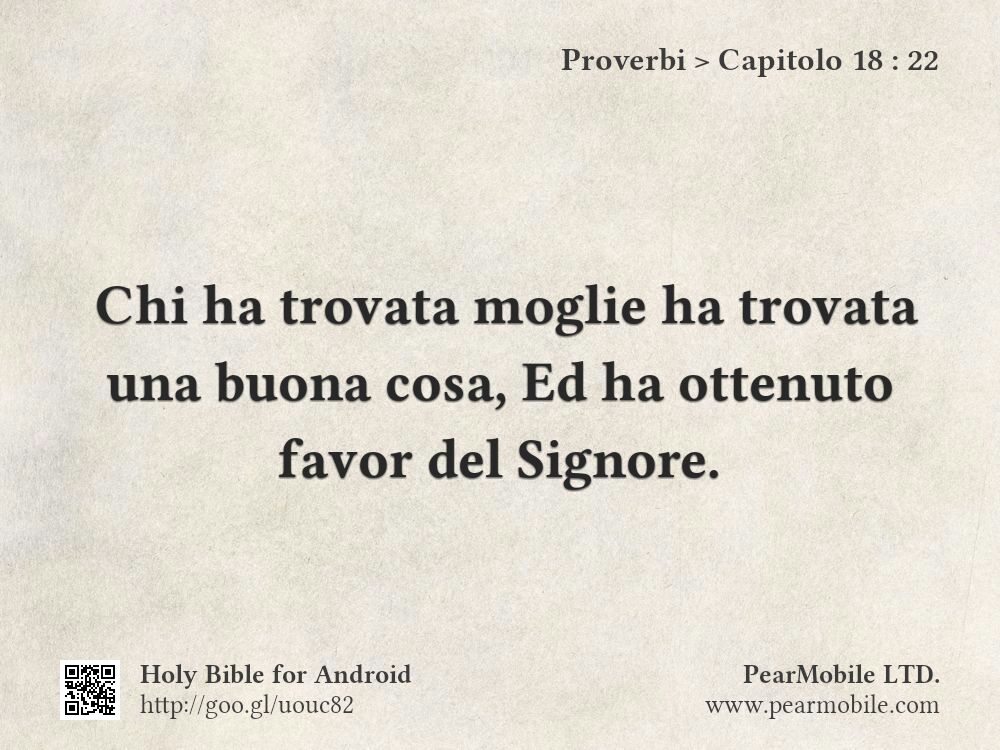 Proverbi, Capitolo 18:22